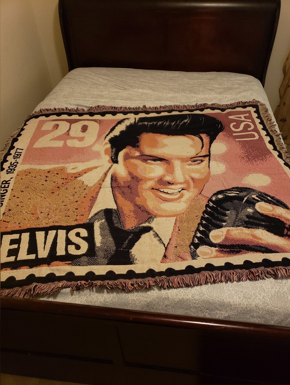 Elvis Presley New In Package Triple Woven Afghan Tapestry Blanket 50×60in